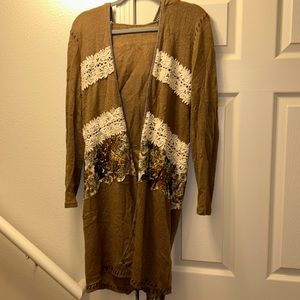 Long sleeve hooded cardigan